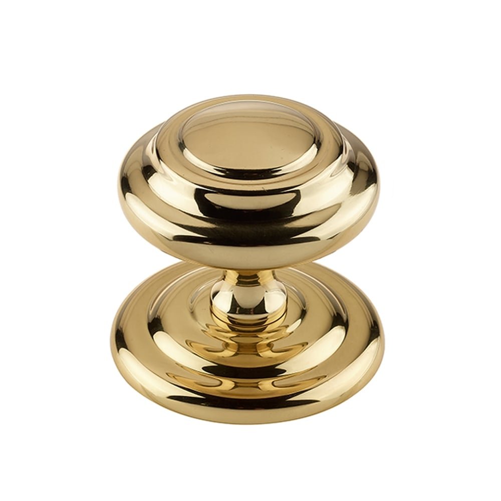 Centre Door Knob 102mm - Polished Brass