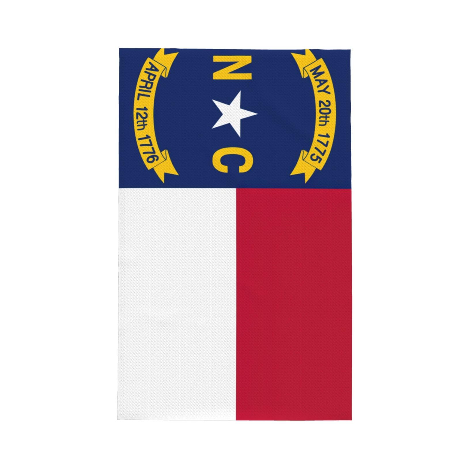 Xxahnbm Black North Carolina State Flag Print Waffle Kitchen Towel,Absorbent Hand Towel