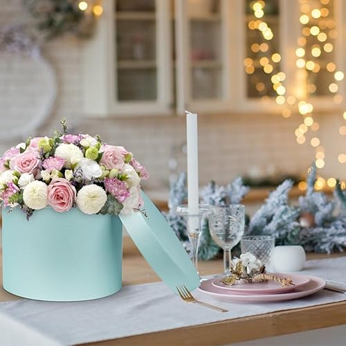 Miniatura 6 de Cajas de Regalo Redondas Azul Bebé Cajas de Regalo Redondas con Tapas Juego de 3 Cajas de Regalo Anidables para Regalos Tamaños Variados Cajas de