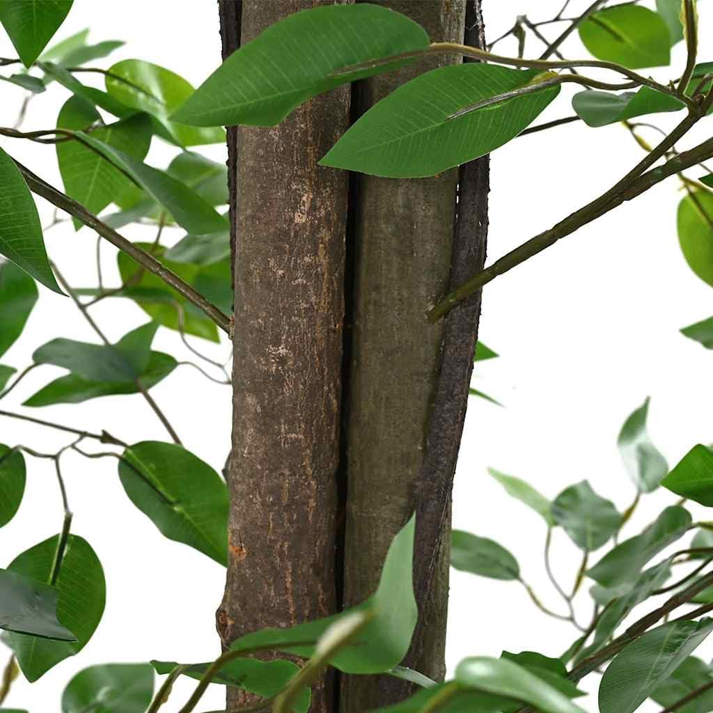 Árbol de ficus artificial con hojas de 2016, 300 cm de alto, hojas de PEVA, madera dura mixta, maceta de plástico resistente, planta artificial de fácil cuidado para salón, oficina, jardín