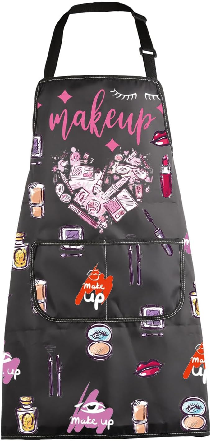 MBMSO Makeup Artist Aprons with Pockets Makeup Apron for Artist Esthetician Gift Cosmetology Student Gift Aprons