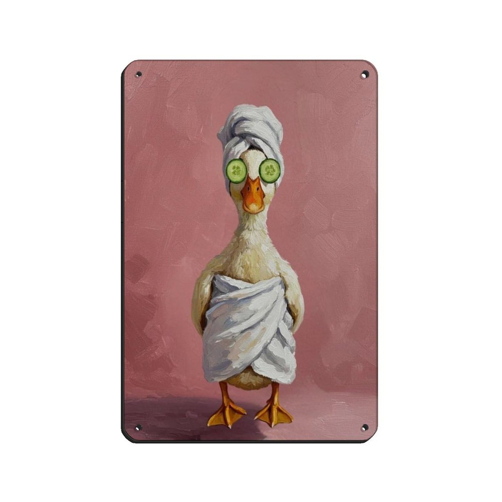 Bathroom Spa Art, Duck Duckling, Décor Art Retro Poster Metal Tin Sign Chic Art Retro Iron Painting Bar People Cave Cafe Family Garage Poster Wall Decoration 8x12inch(20x30cm)