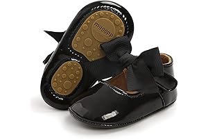 Infant Girl Mary Jane Dress Shoes with Anti-Slip Grip, Perfect for Any Occasion