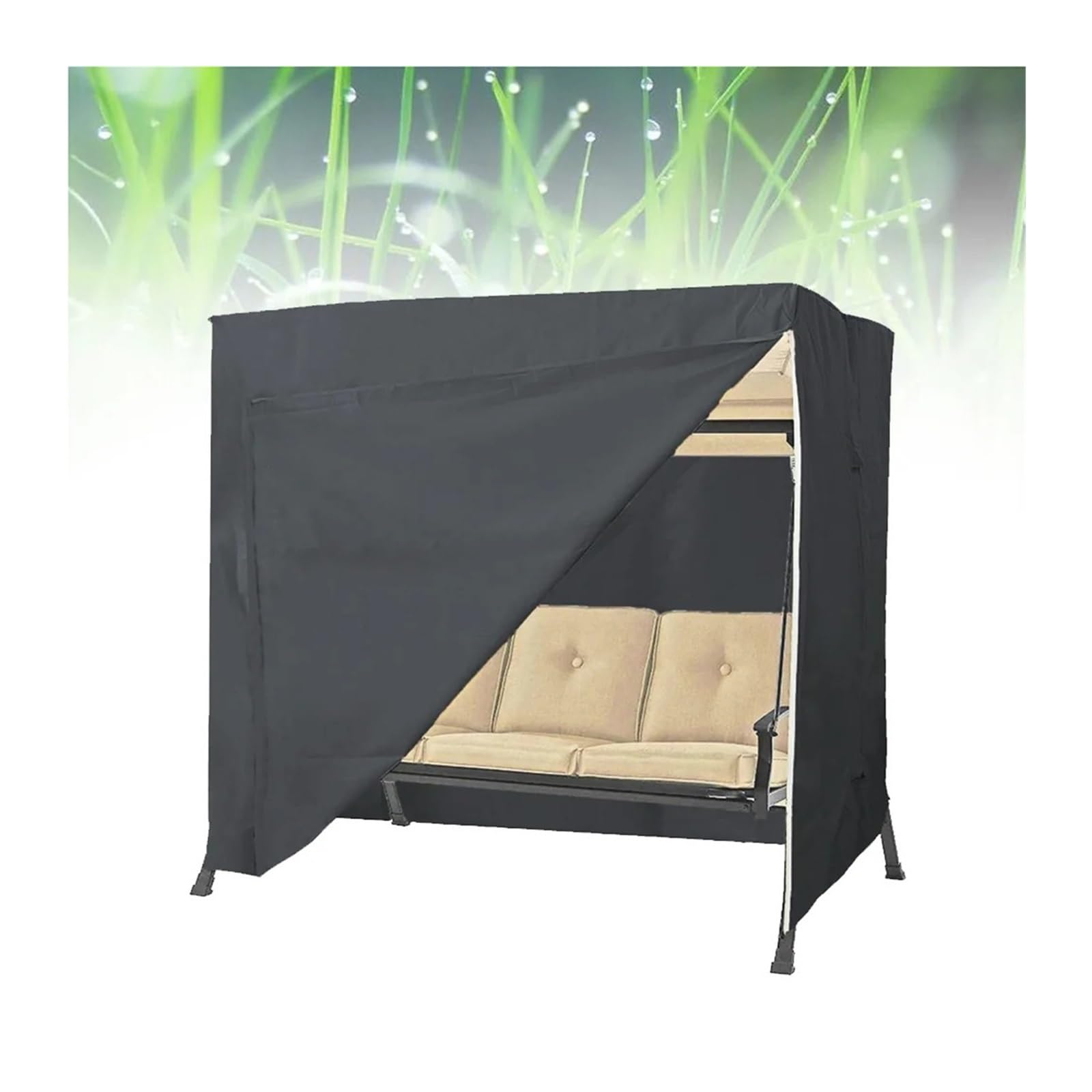 pokrowce na hamaki Pokrowiec ochronny na meble ogrodowe Zewnętrzny wodoodporny pokrowiec na huśtawkę przeciwpyłową do domu i ogrodu 220x125x170cm osłona ochronna