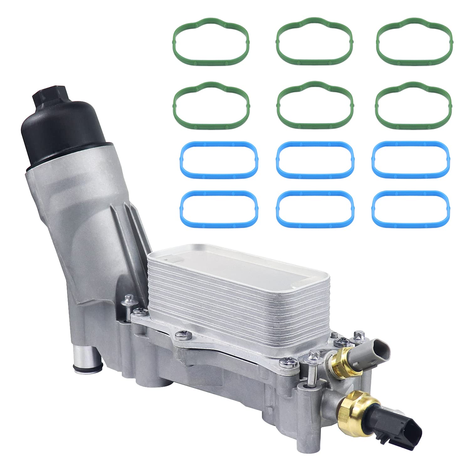 Aluminum Engine Oil Cooler and Oil Filter Housing Adapter Assembly 926-876 Fit for 3.6L 2011-2016 Dodge Charger Chrysler 200 300 Jeep Grand Cherokee Wrangler Ram ProMaster 6cyl | 5184304AE 68105583AF