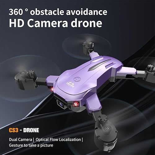 Miniatura 3 de Drone WiFi FPV con cámara 4K HD modo de retención de altitud, dron plegable a control remoto, experiencia de realidad virtual, cuadricóptero, ruta