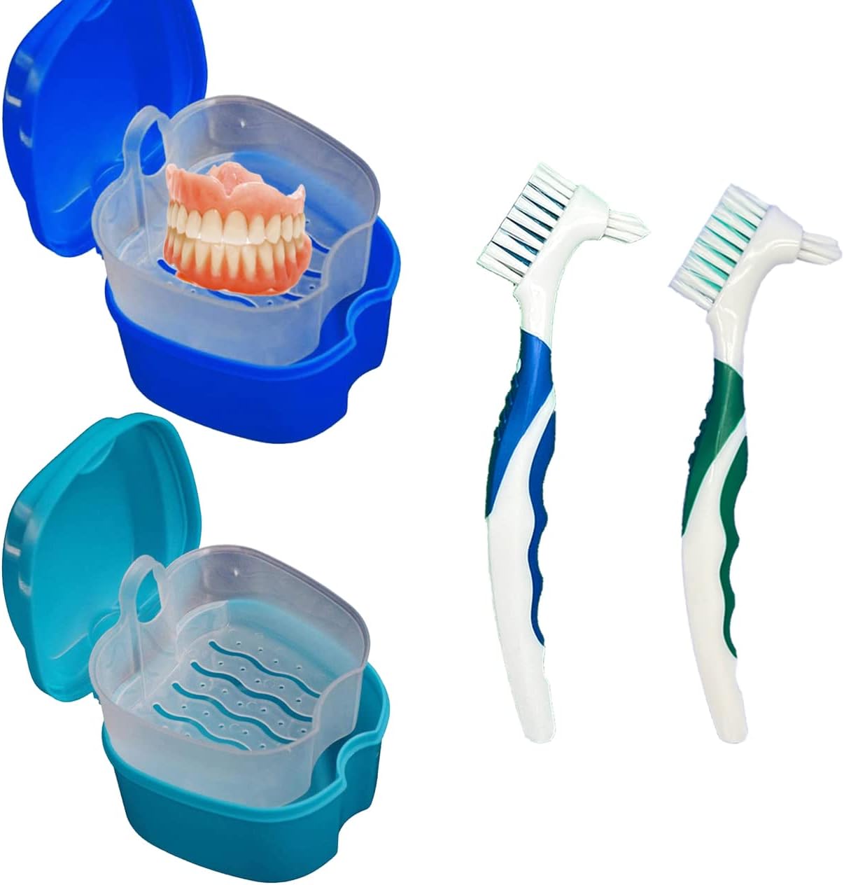 Denture Case, Denture Holder, Denture Holder Denture Cup with Strainer