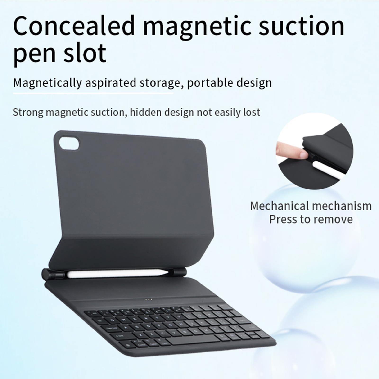 Etui na klawiaturę dotykową do iPada 11.(A16)/10.generacji Etui magnetyczne Etui z pełną ochroną z gładzikiem wielodotykowym 7 kolorów Klawiatury z podświetleniem magnetycznym