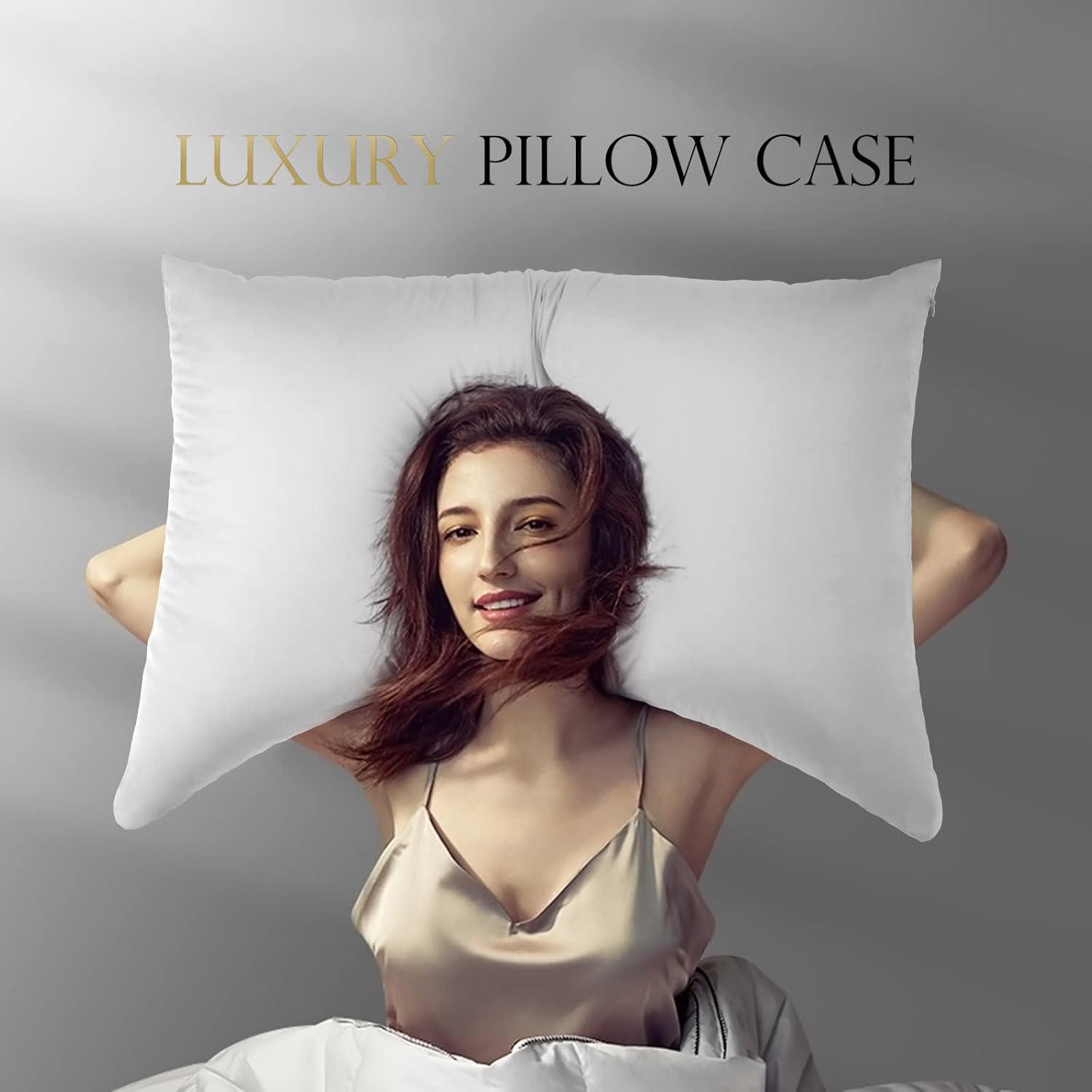 Cooling Side Sleeper Pillow Cases Queen Size Set of 2 - Curved Rayon Derived from Bamboo Pillowcase Cover- Breathable Cool Silky Soft Pillowcase for Hot Sleepers Hair and Skin 20 * 30 Inches White