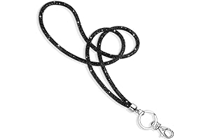 Soleebee Thin Black Lanyard: Bling and Convenience at Your Fingertips