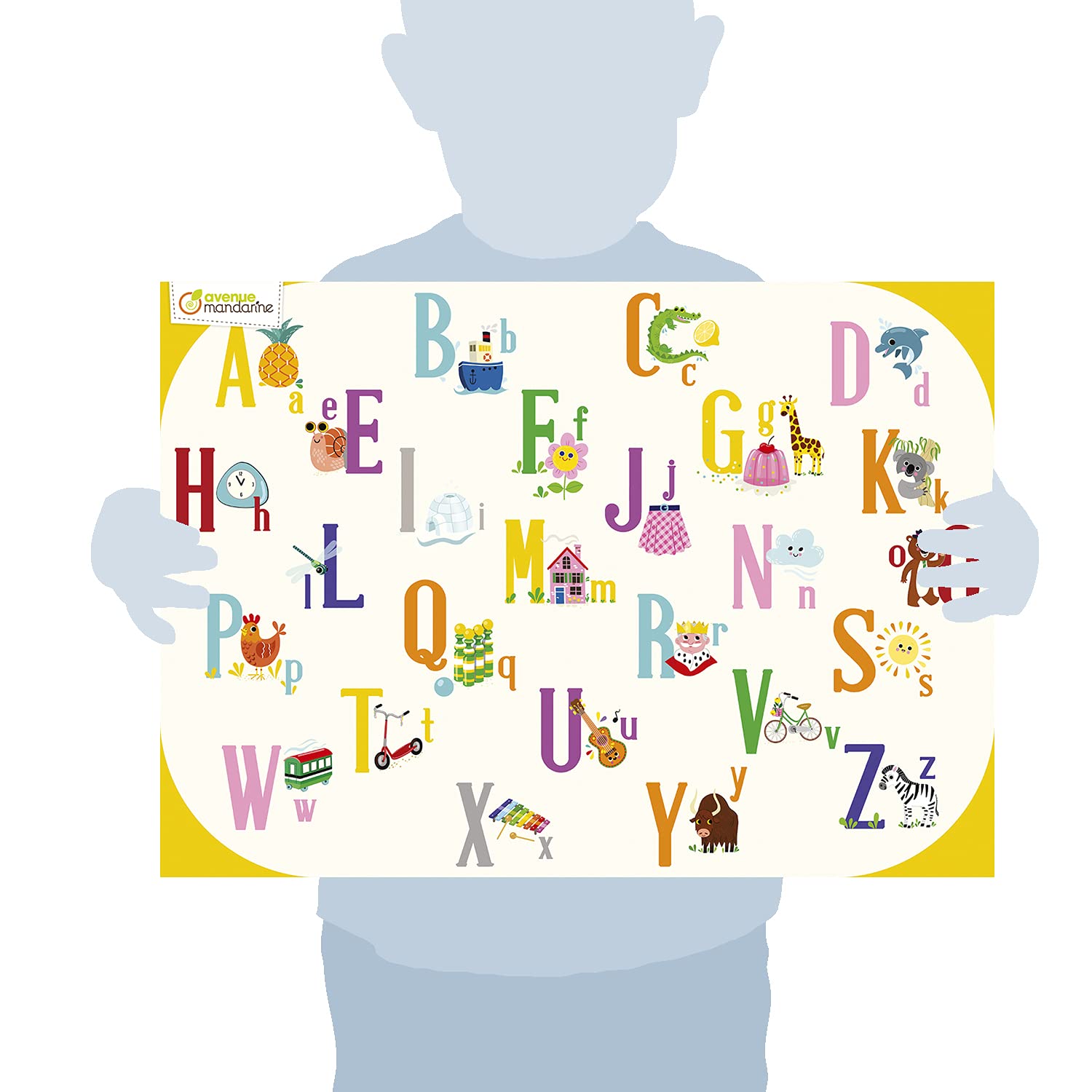 Puzzle Avenue Mandarine La Scuola 3D – 1 Scenario E 5 Personaggi Da Assemblate – Gioco Educativo 4-6 Anni