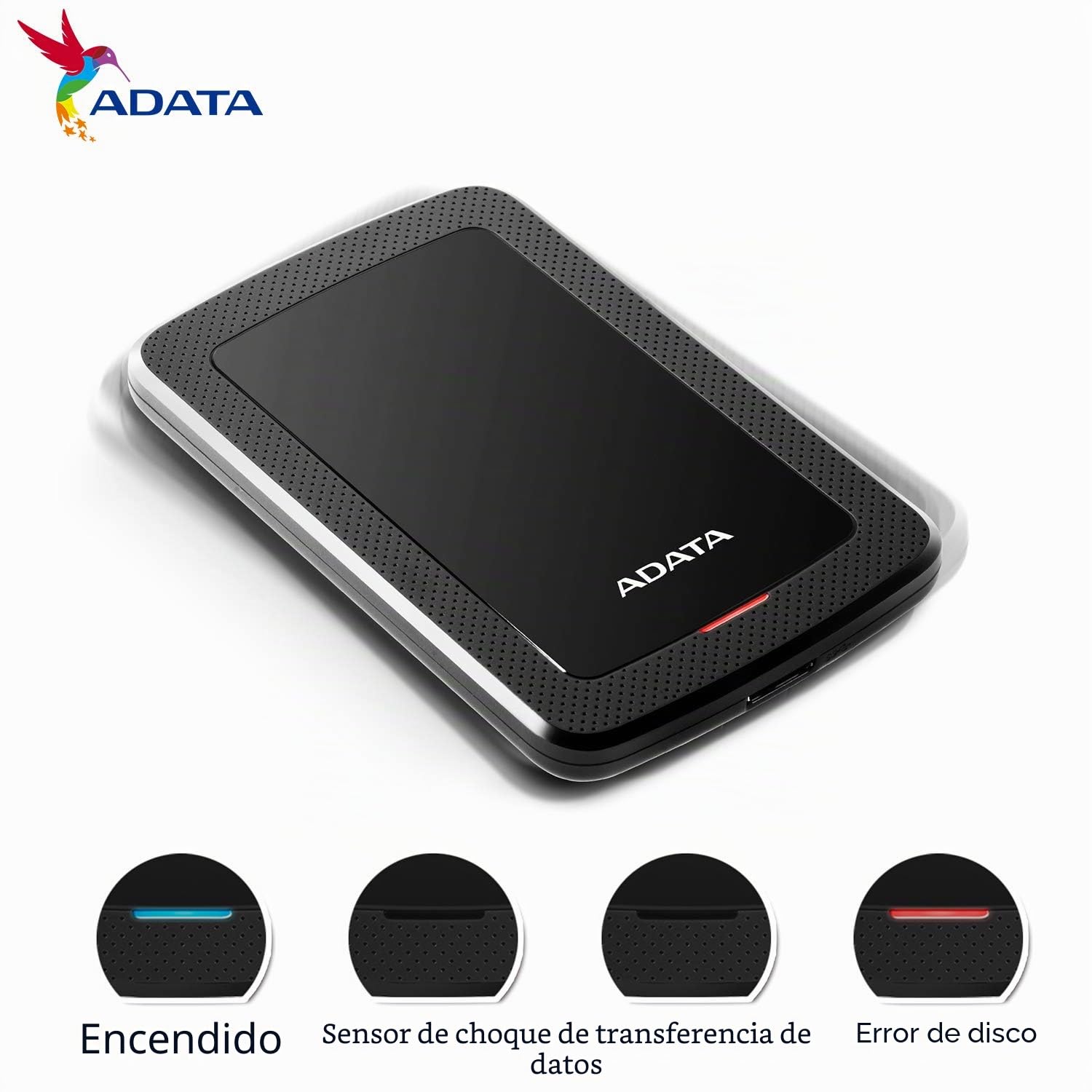ADATA HV300 - Disco duro externo (1000 GB, 2.5", 3.0 (3.1 Gen 1), Negro)