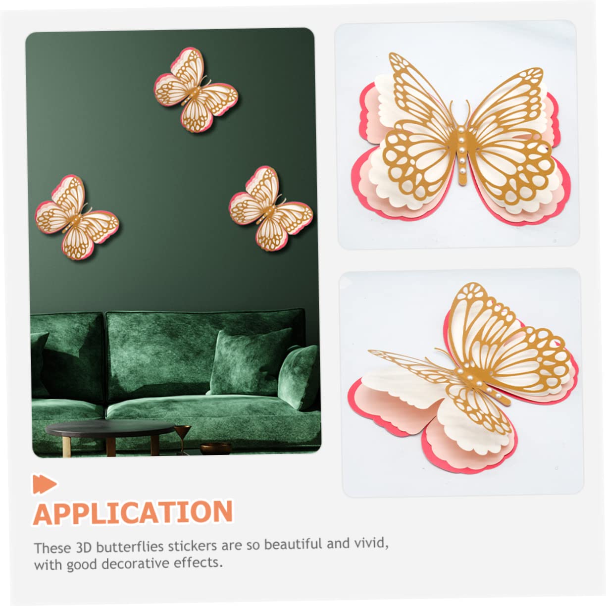 DOITOOL 5 Stücke Schmetterling Aufkleber Decals Selbst-adhesive 3d Schmetterlinge Dekorative Dekorationen Für Home