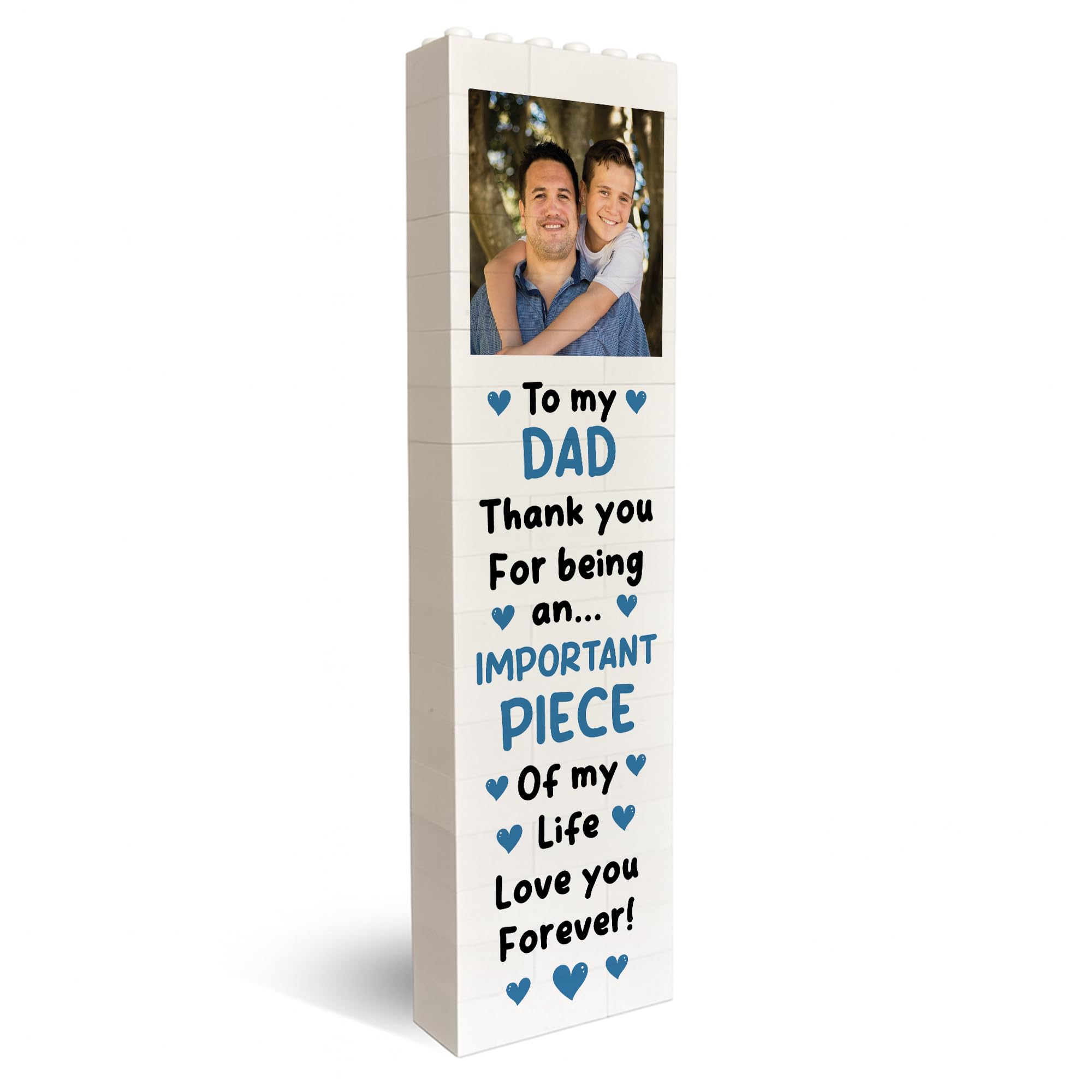 Red Ocean Personalised Dad Thank You For Him Dad Plaque Building Block For Him Birthday Christmas Puzzle From Son Daughter Keepsake
