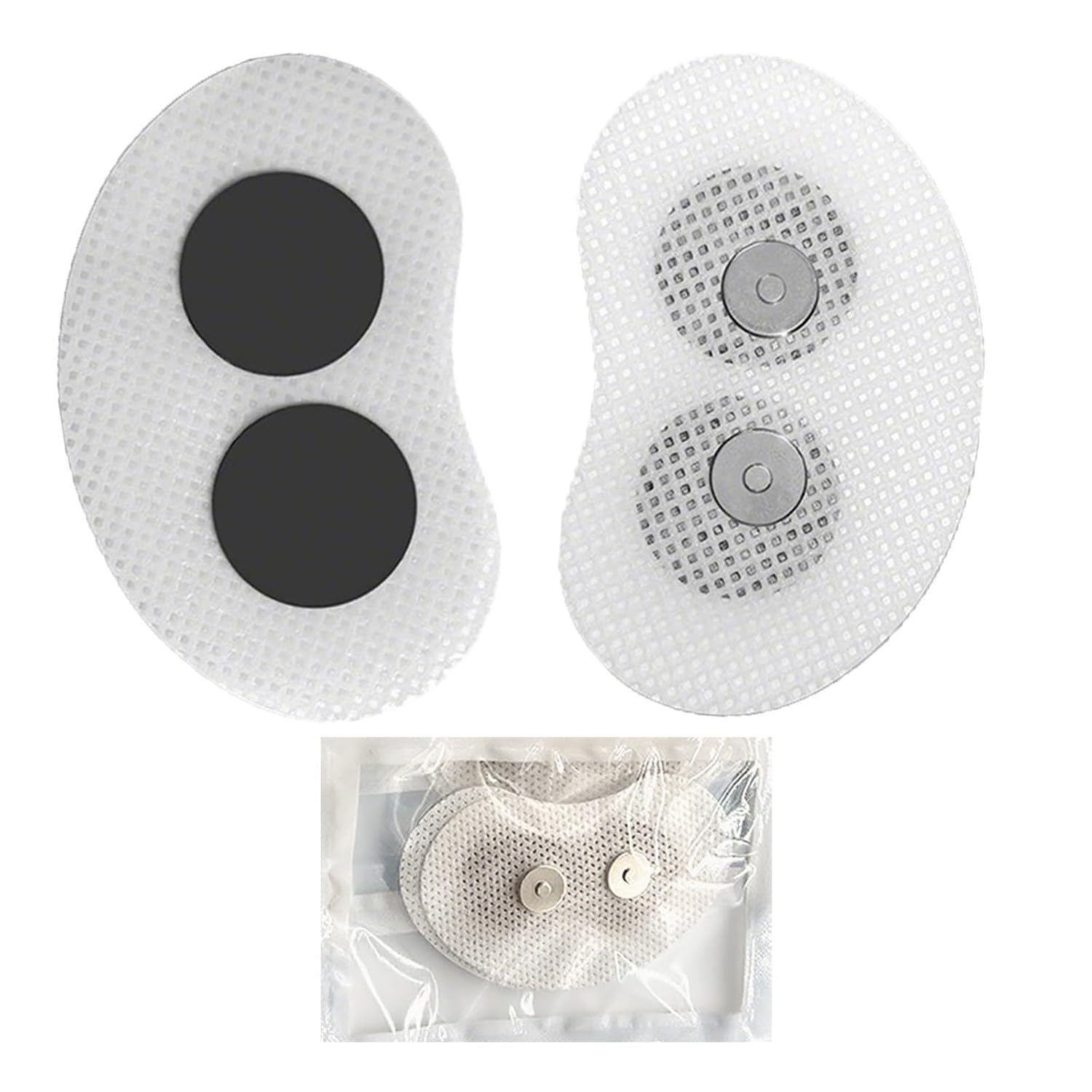 Leitfähige Streifen Aufkleber Magnetische Schnappgel, Elektroden Pad for Smart Anti Sleep Stop Schnarchen Geräte, Sleep Patches, Smart Snore Stopper Device, Ersatzpflaster 100Pcs