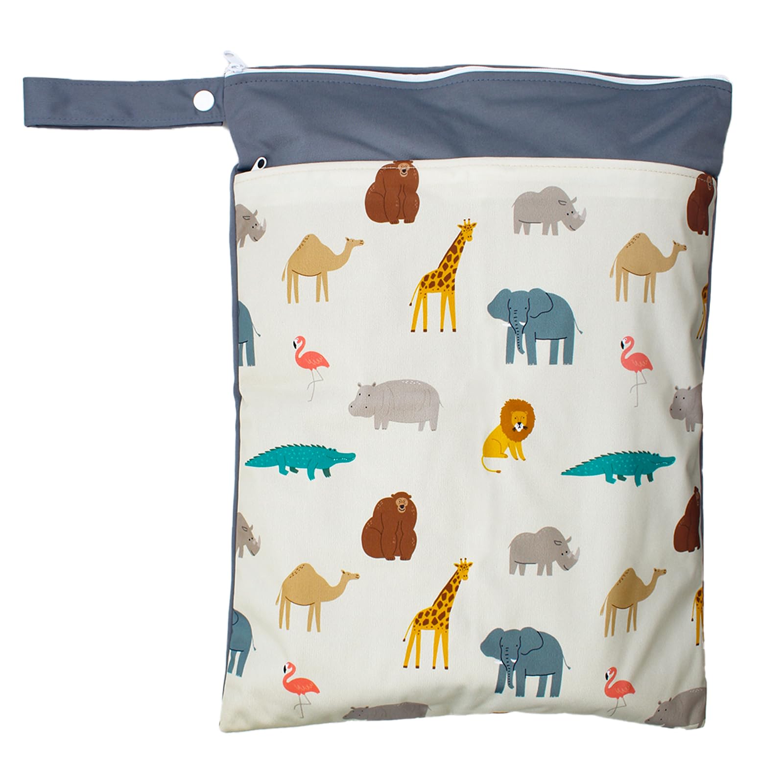 Bolsa Impermeable 30*40cm con 2 Cremalleras para Ropa Sucia, Pañales y Mudas Infantiles - Viaje, Playa y Piscina