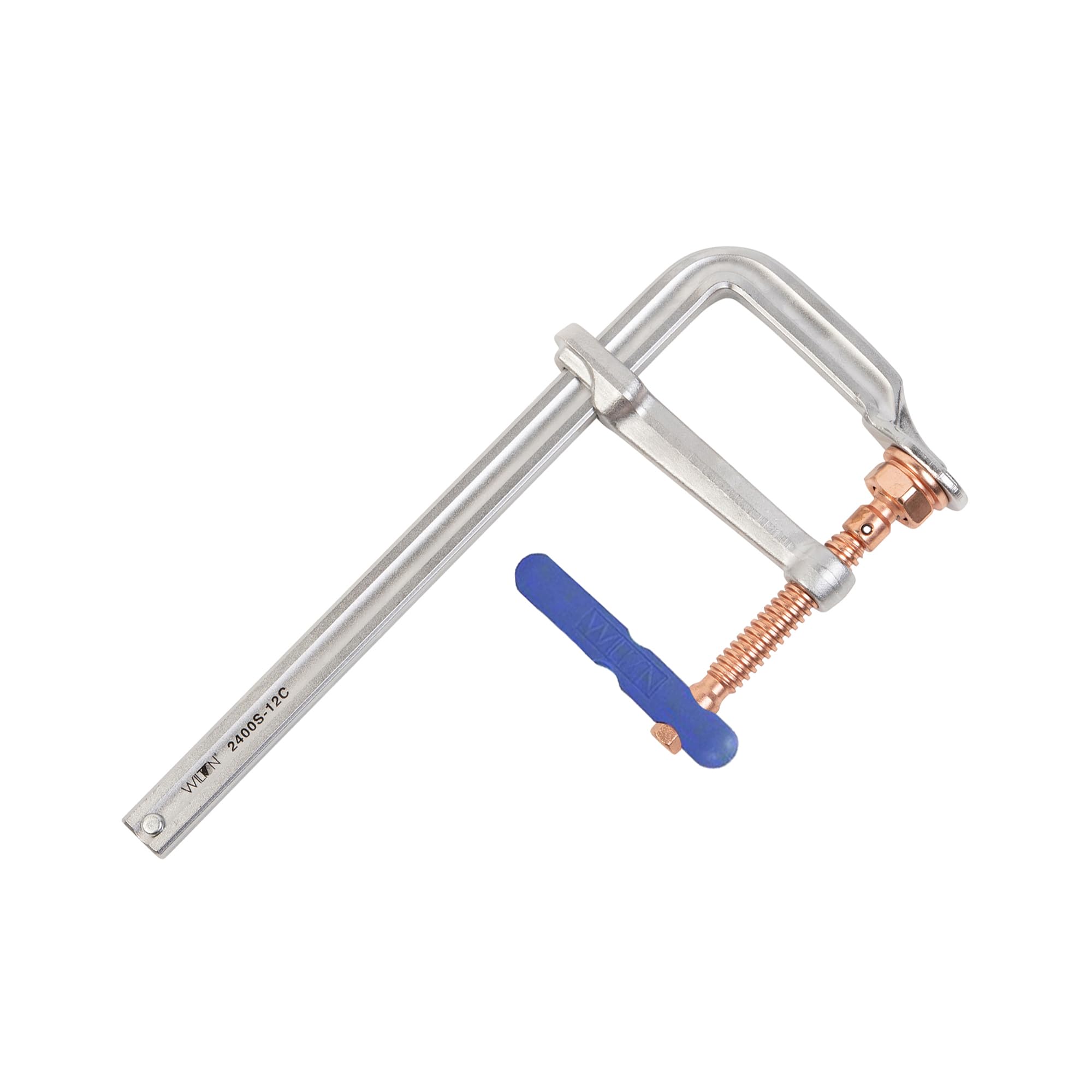 Wilton Spark-Duty Regular F-Clamp, 12" Opening, 5-1/2" Throat, 2660 Lbs. Clamping Force (Model 2400S-12C)