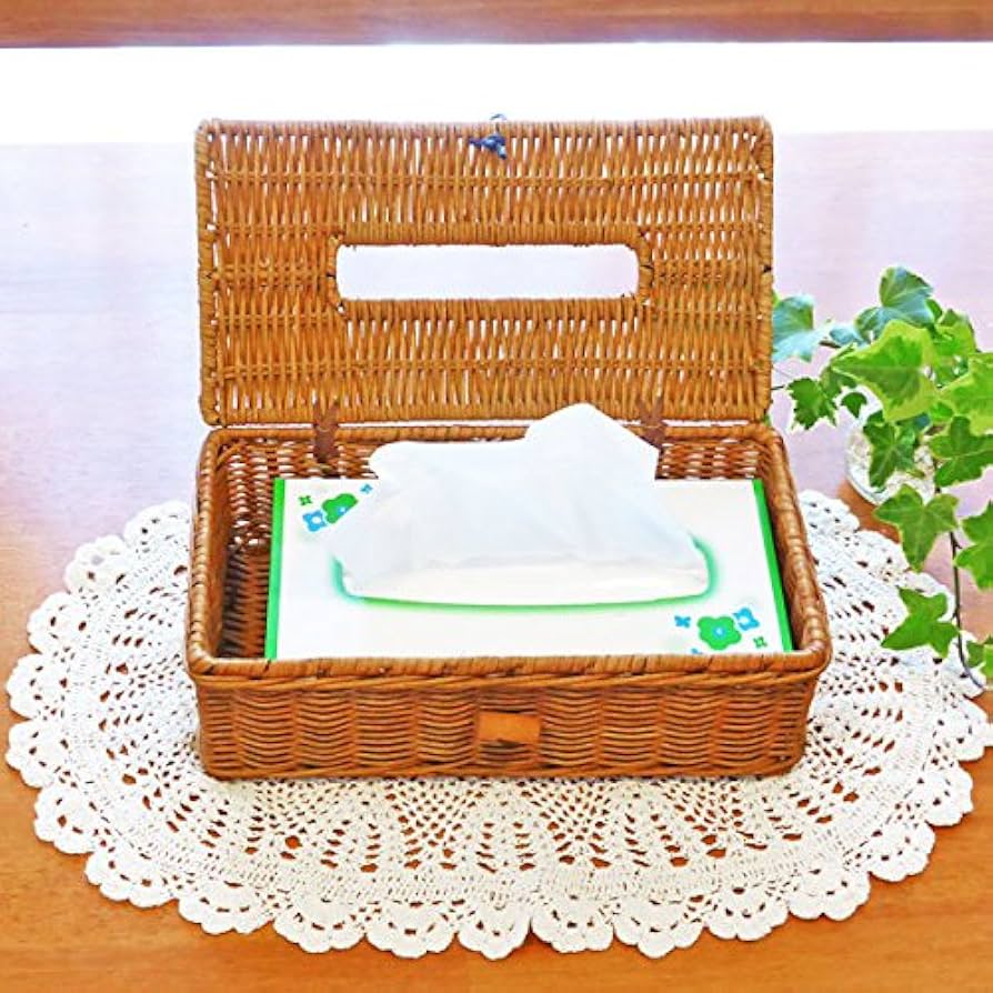 Amazon｜型番505 籐かごバスケット ティッシュケース ティッシュ