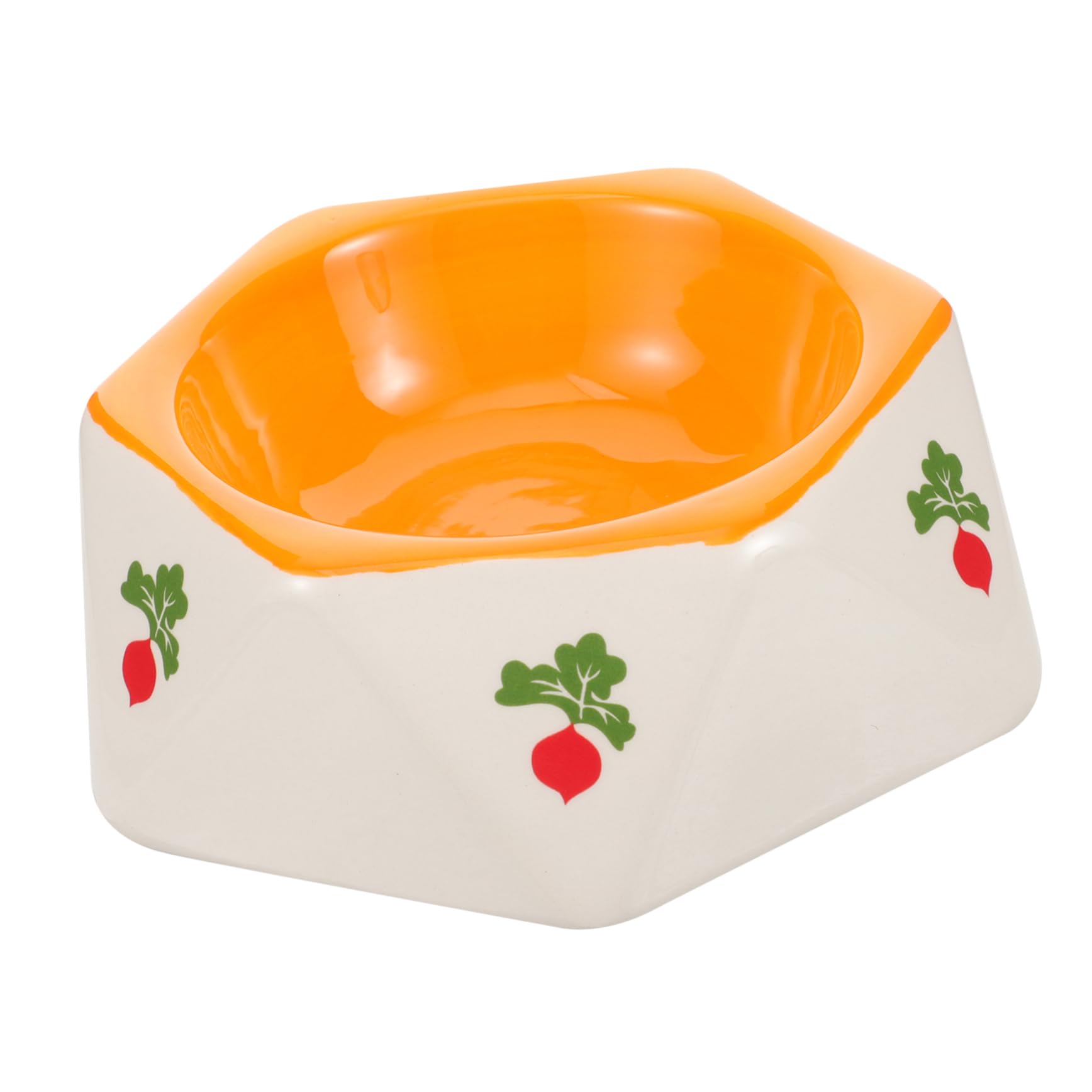 Mikikit Ceramic Hamster Food Bowl Prevents Spills Knocking Over Stable Durable Design for Pets Like Guinea Pigs Hedgehogs and Chinchillas Easy to Clean Lightweight Compact