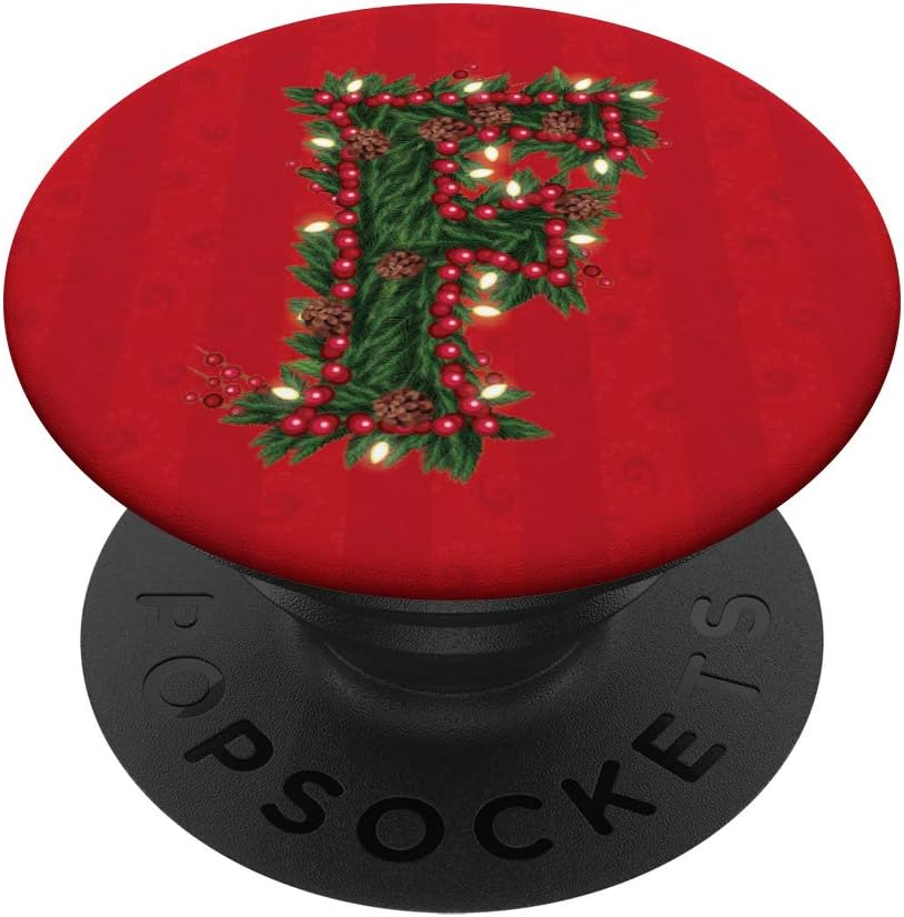 Cute Letter F Initial Christmas Fun Red Green Monogram Gift