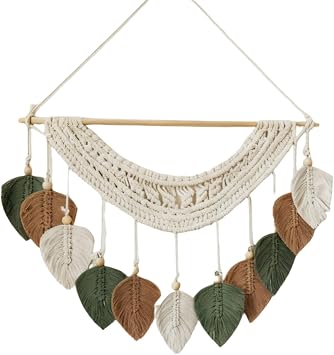 MSFENG Macrame Wall Hanging Tapestry Boho Wall Decor Wall Art Decorations for Nursery, Bedroom, Living Room, Apartment Home Backdrop
