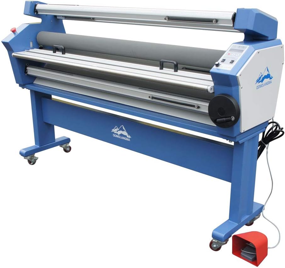 Qomolangma 110V 63" (1600mm) Full-auto Wide Format Cold Laminator with Heat Assisted Stand Laminating Machine - in US Stock
