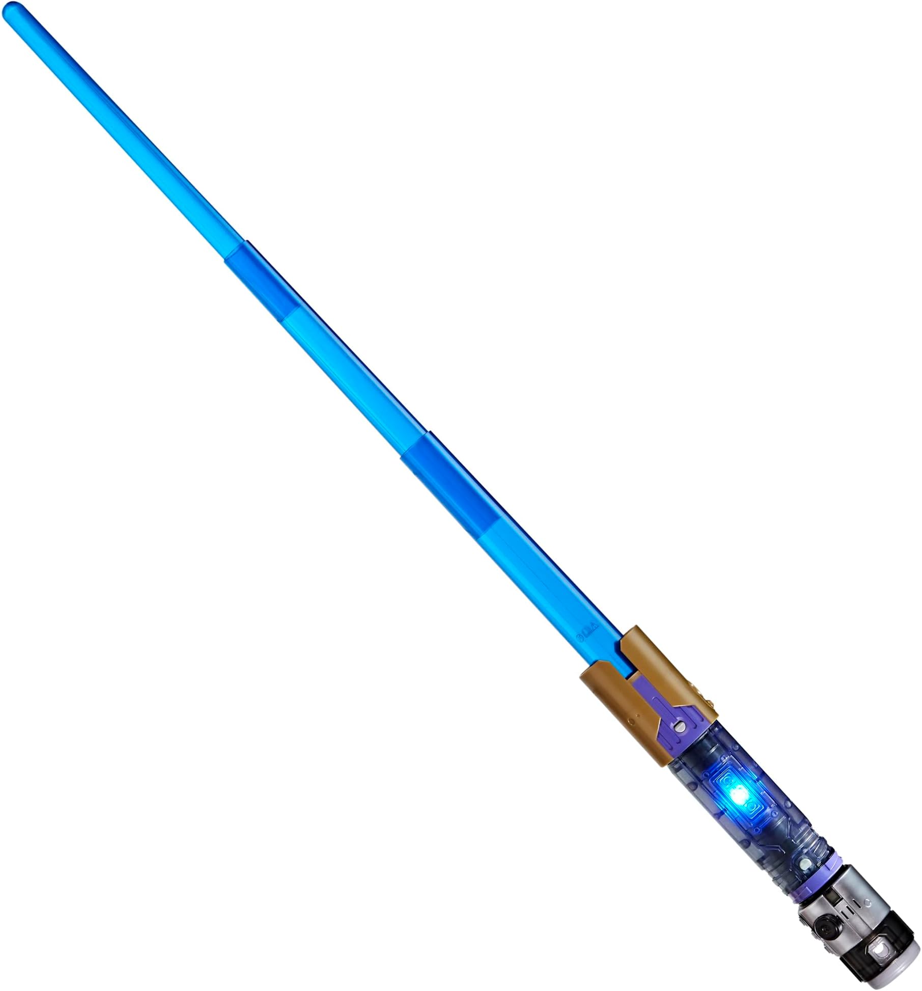 Lightsaber Forge Kyber Core Jedi Master Sol, Officially Licensed Blue Customizable Electronic Lightsaber, Toys for 4 Year Old Boys and Girls & Up
