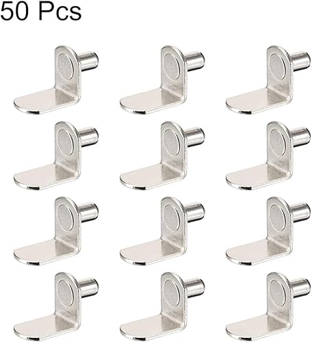 Miniatura 3 de uxcell Clavija de soporte para estante, soporte en forma de L de 0.236 pulgadas, clavijas de soporte de estante de armario de muebles, para muebles