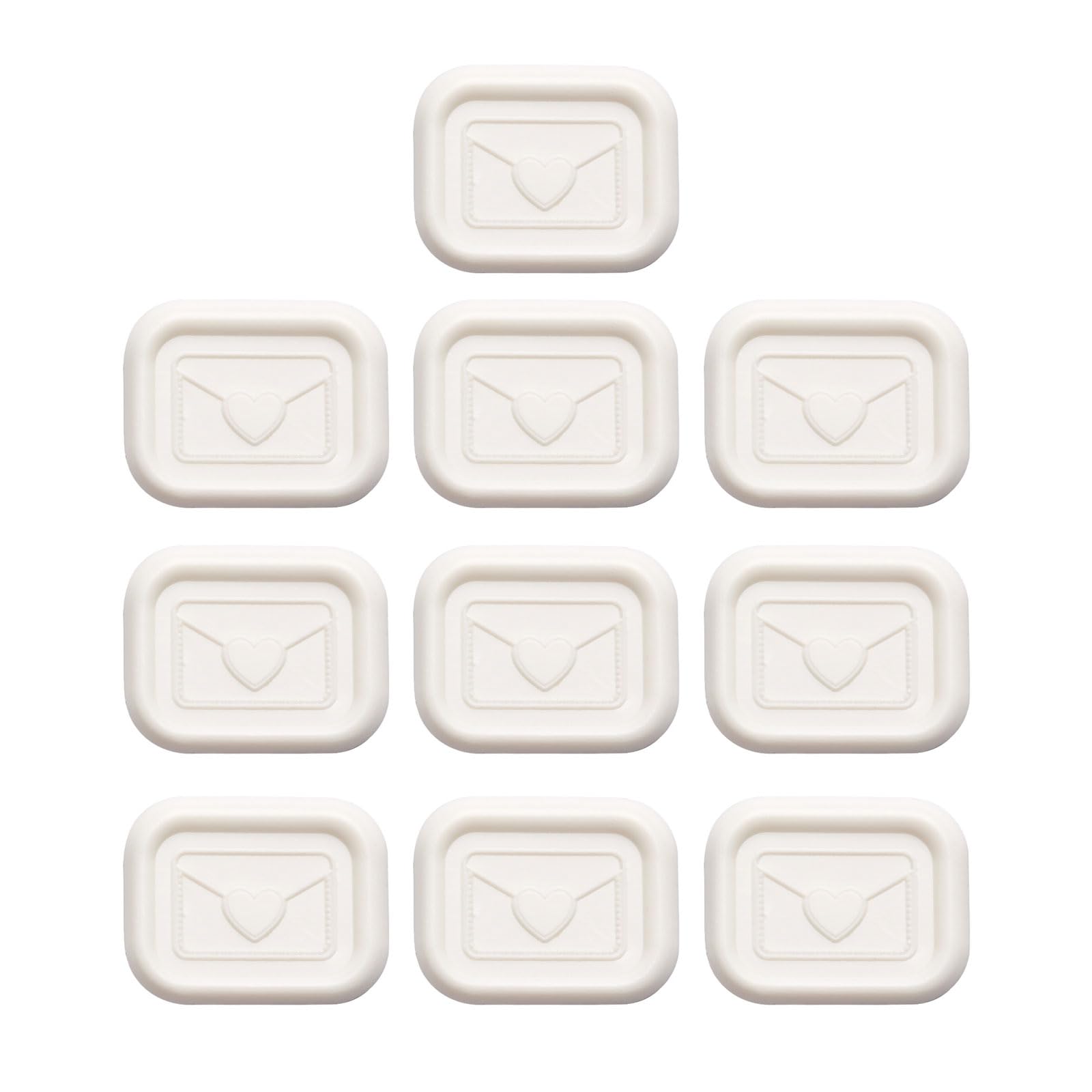 Tfaoys White 10 Pcs Waxed Seal Sticker Self-Adhesive Labels Sealing Waxed Stamp Sticker For Sealing Scrapbooking Gift Wrapping