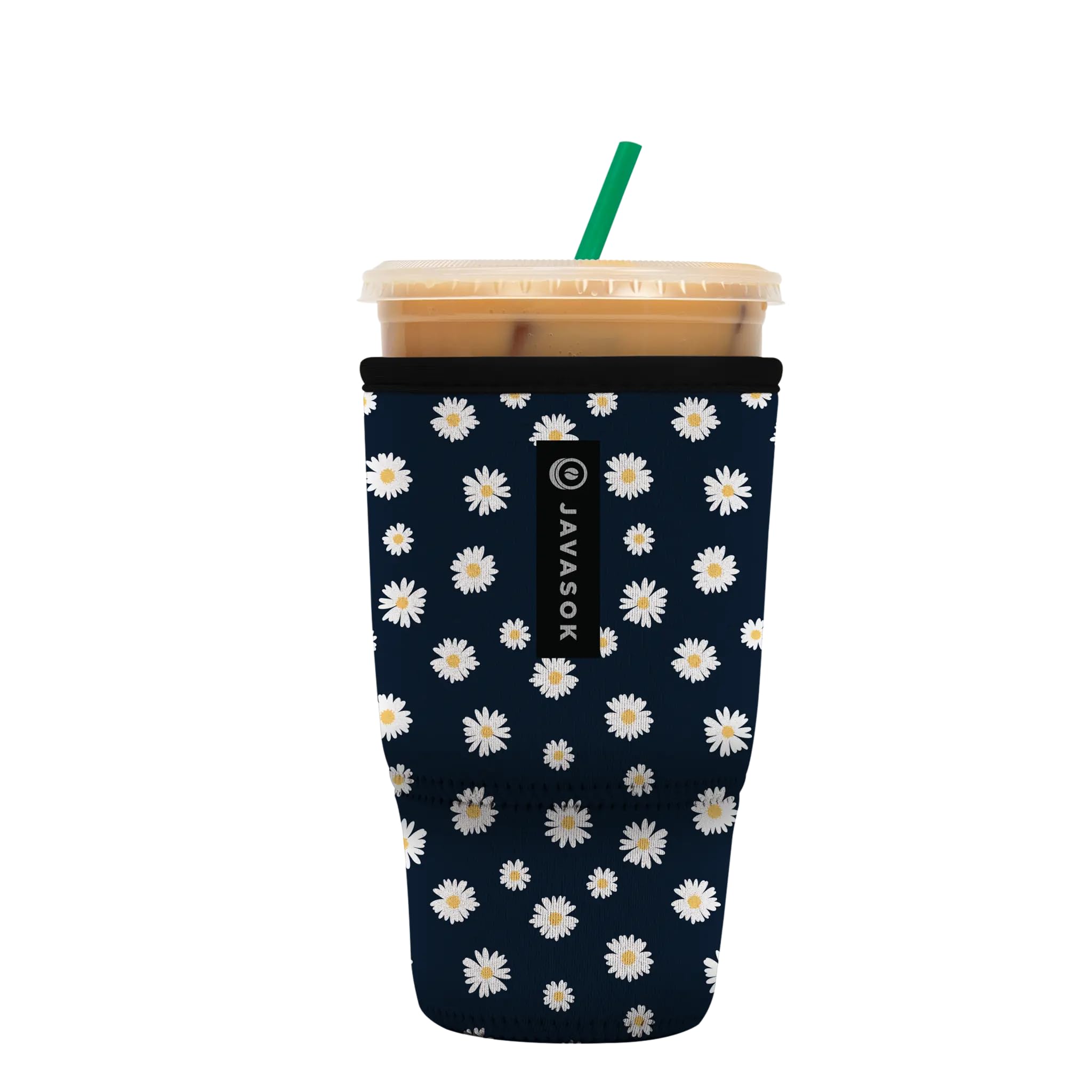 Sok It JavaSok Iced Coffee &amp; Cold Soda Insulated Neoprene Cup Sleeve (Daisy Chain, Large: 30-32oz)