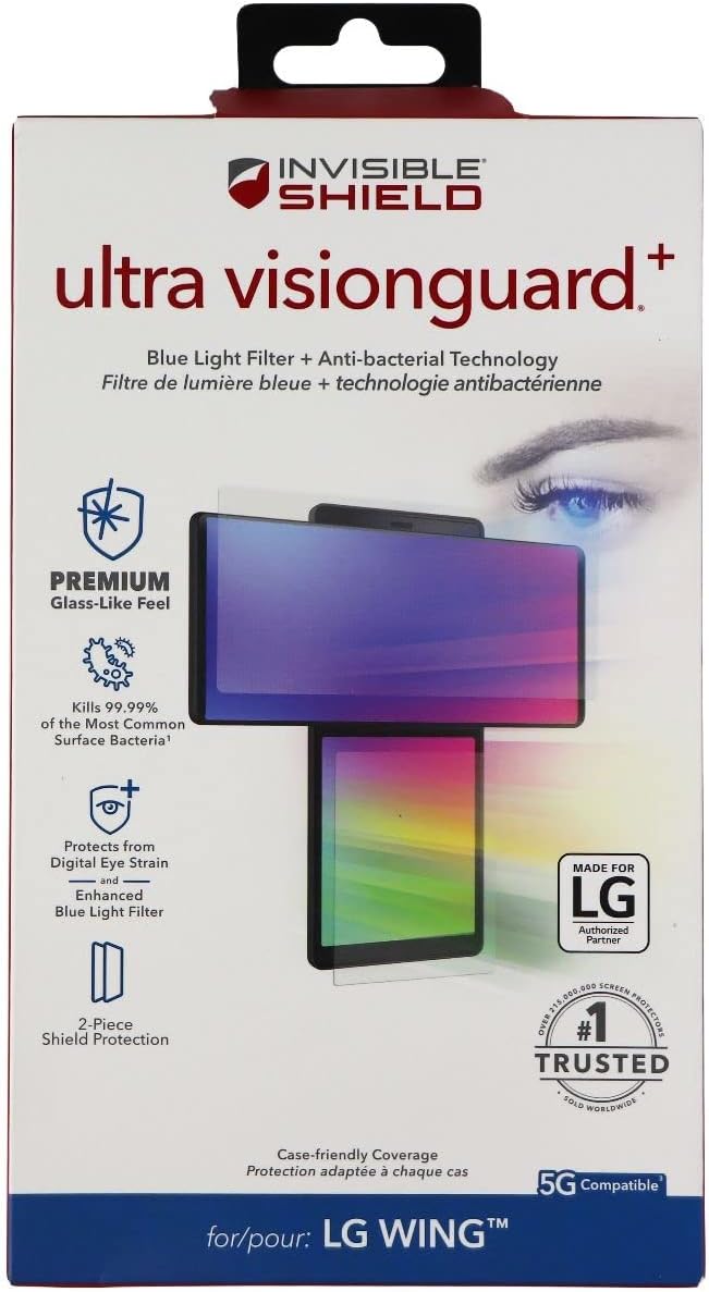 ZAGG Ultra VisionGuard Screen Protector for LG Wing Tunisia Ubuy