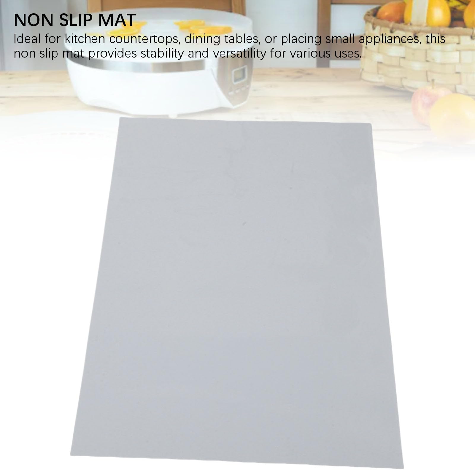 36-Zoll-Silikonmatte für Küchentheke, hitzebeständiger rutschfester Arbeitsplatten-Schutz, einfarbige Silikon-Küchenmatte mit leicht zu reinigender Oberfläche für Esstisch und (Grau)