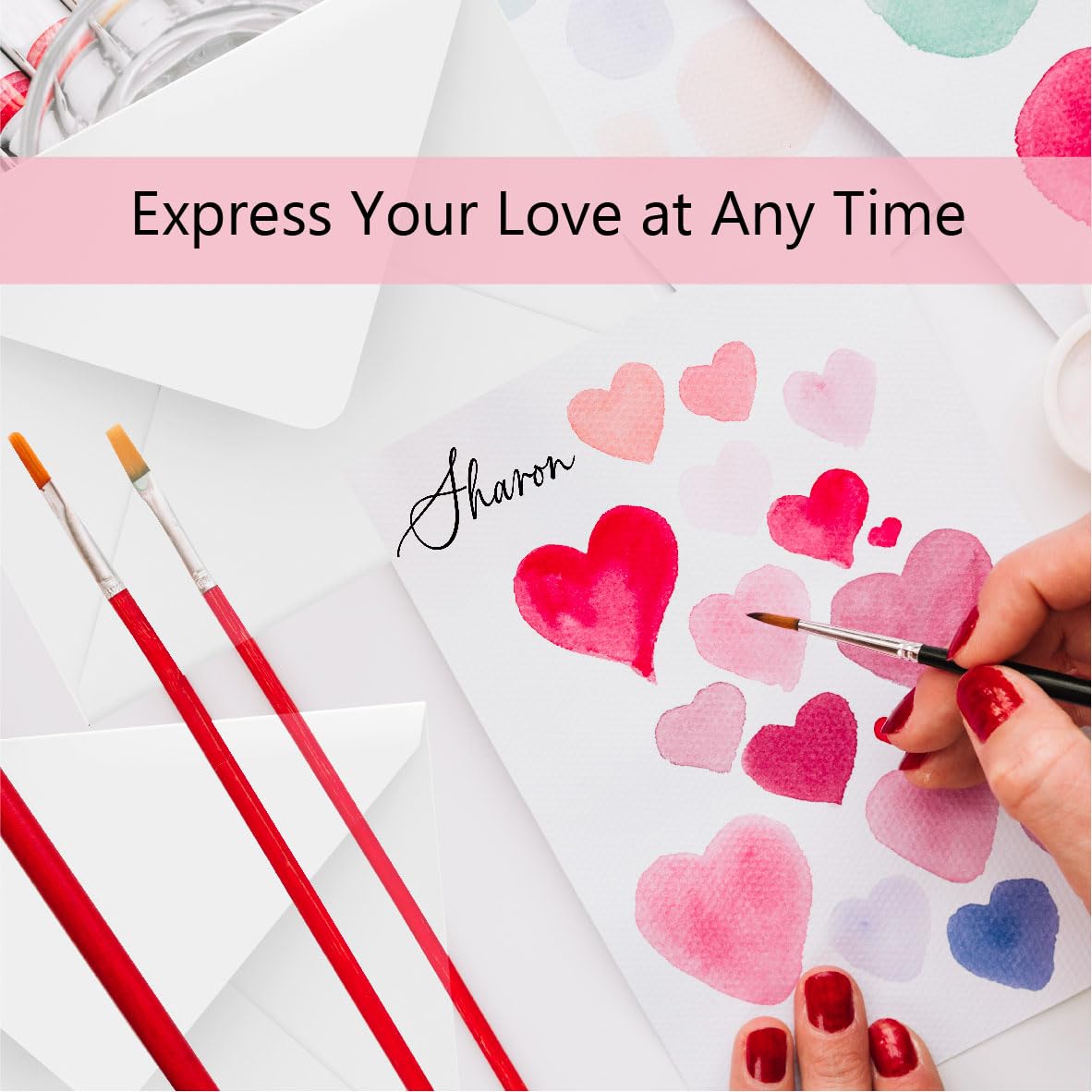 50 Pack Blank Cards And Envelopes 5x7, Kraft Paper A7 Notecards