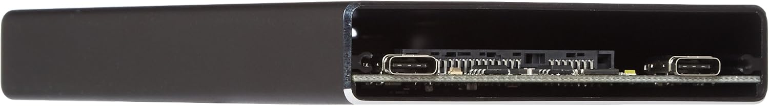 SilverStone Technology 2.5" Hard Drive / SSD Enclosure with USB 3.1 Gen 1 Type-C Port, Power Delivery up to 60 Watts, and USB Type-A Hub TS15B