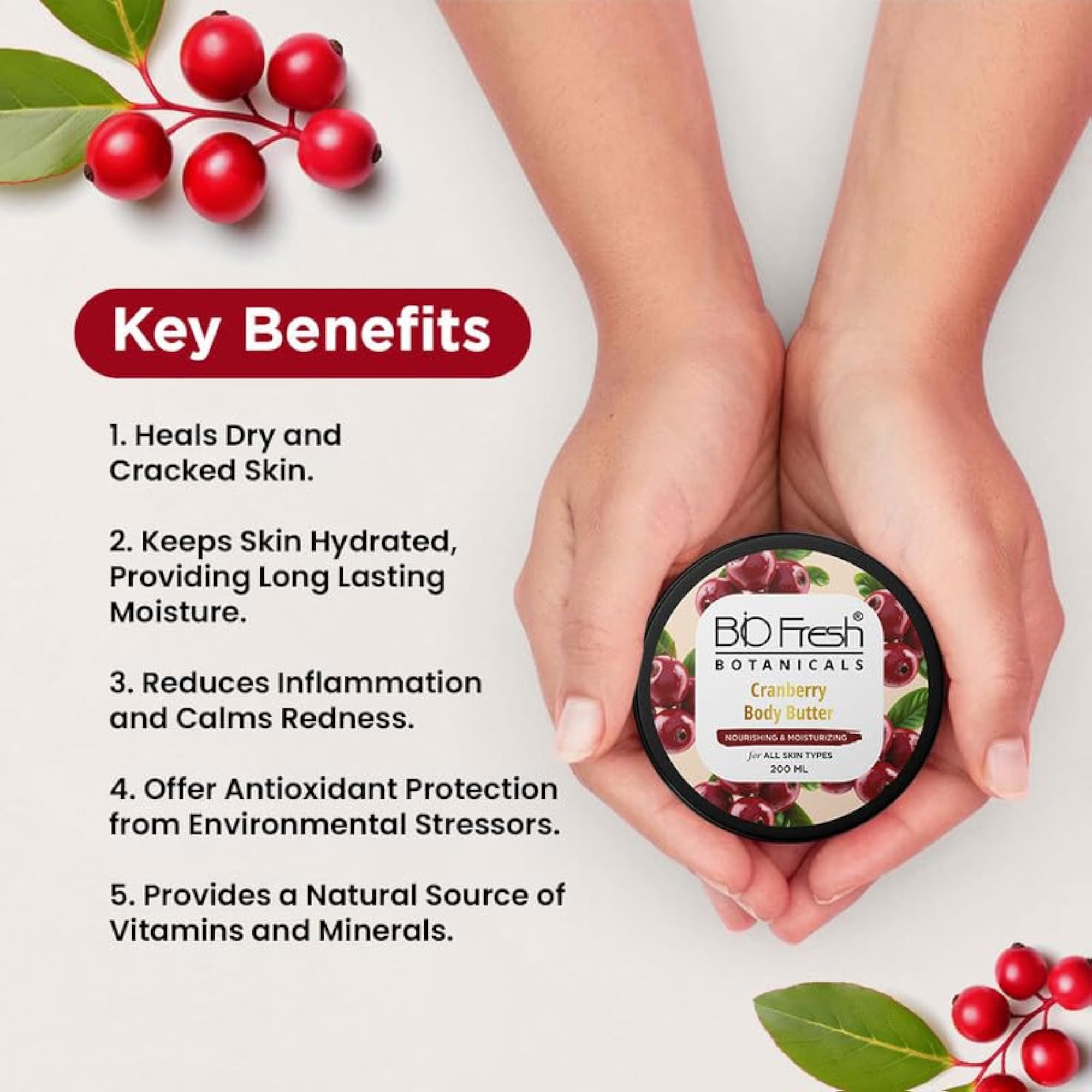 BIOFRESH BOTANICALS Cranberry Body Butter Set of 2, 200ml