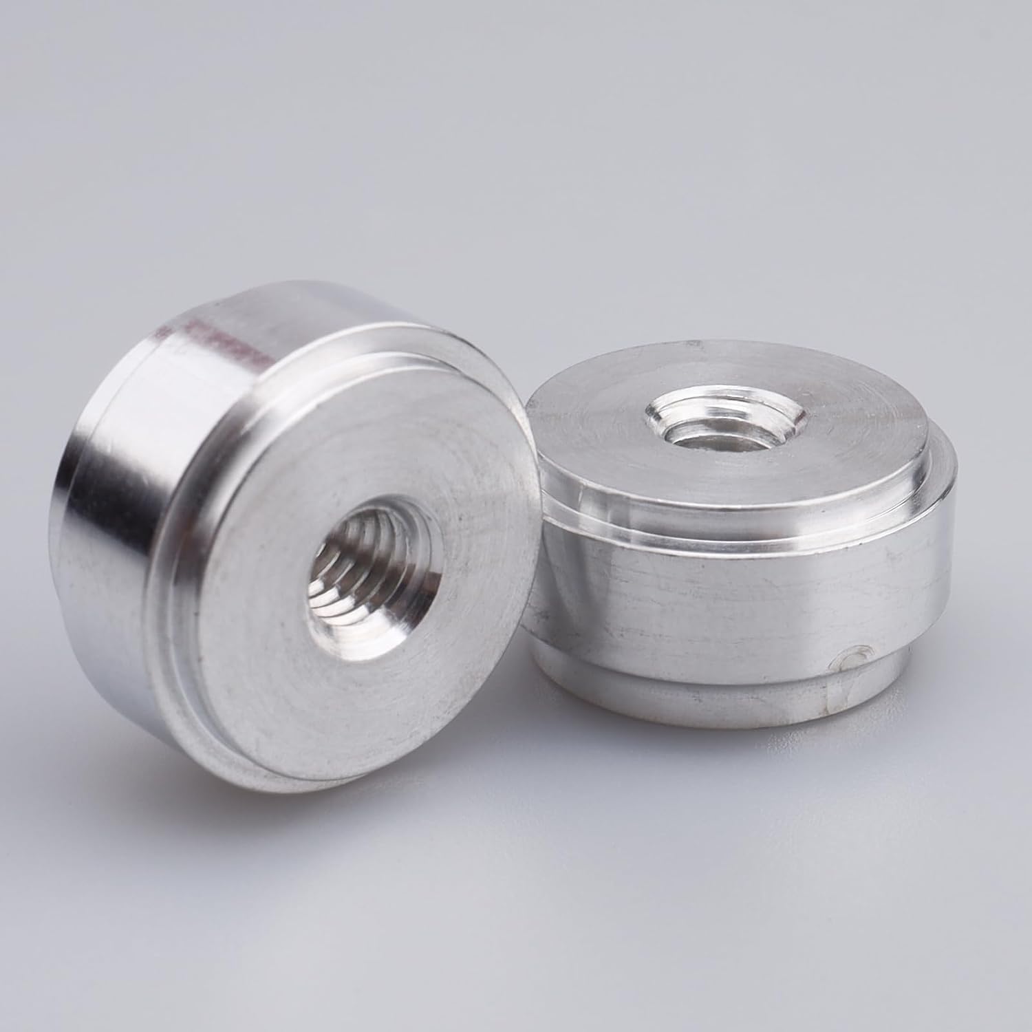 AC PERFORMANCE Female Metric Weld on Mounting Boss M6 x 1.0 Thread Weldable Bung Fitting Aluminium, Pack of 2