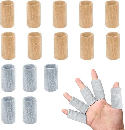 Miniatura 9 de 20 unidades de mangas protectoras para dedos, mangas para dedos deportivos, férulas para dedos, soporte para pulgar, mangas elásticas para pulgar