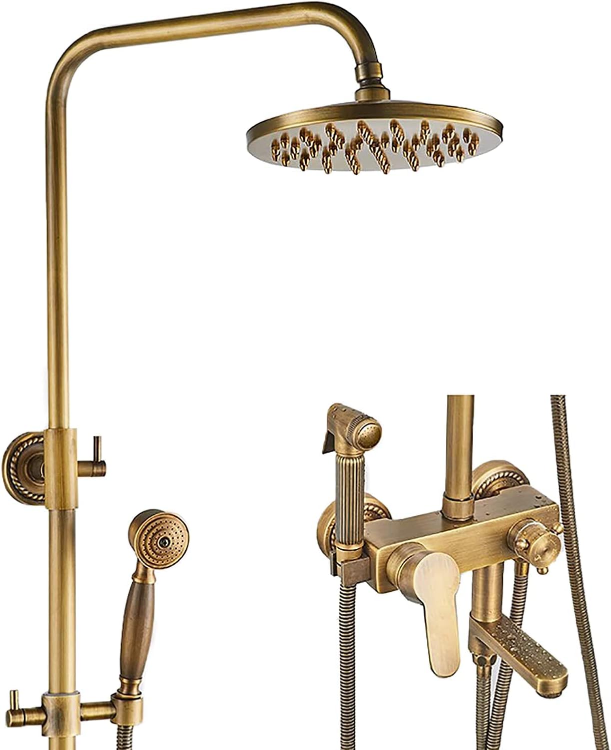 Antique Shower System Set with Shower Head Shower Faucet Set Wall