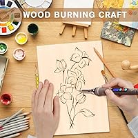 Vista 7 de DIYDEC Paquete de 24 hojas de madera de tilo de 4 x 6 x 1/16 pulgadas, hojas finas de madera contrachapada sin terminar, tableros cuadrados