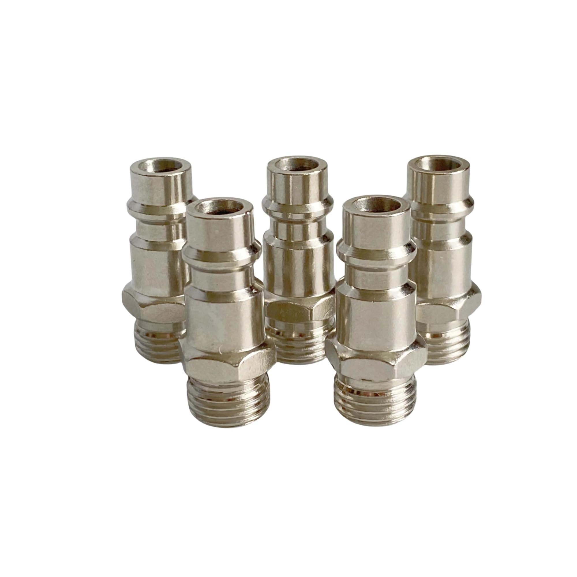 5Pcs Pneumatic Fitting European Standard EU Euro Type Quick Coupling Connector Coupler for Air Compressor G1/4 BSP Male Thread