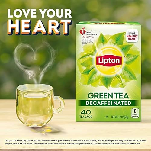 Lipton Decaffeinated Green Tea Bags, Can Help Support A Healthy Heart, 40 Decaf Tea Bags #TOP2