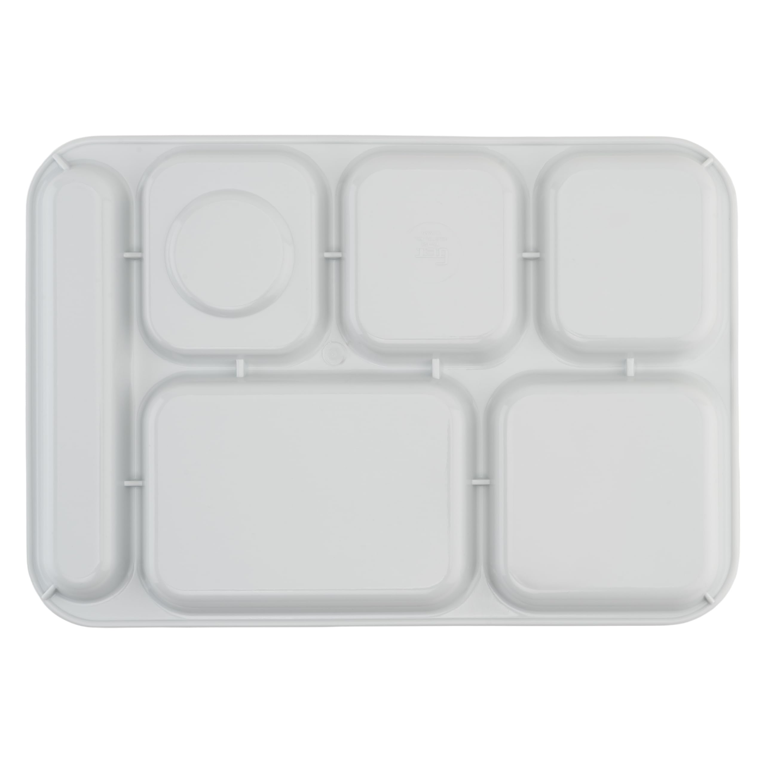 G.E.T. Enterprises TR-153-W Lot de 12 plateaux à 6 compartiments en polypropylène Blanc 25,4 x 36,8 cm