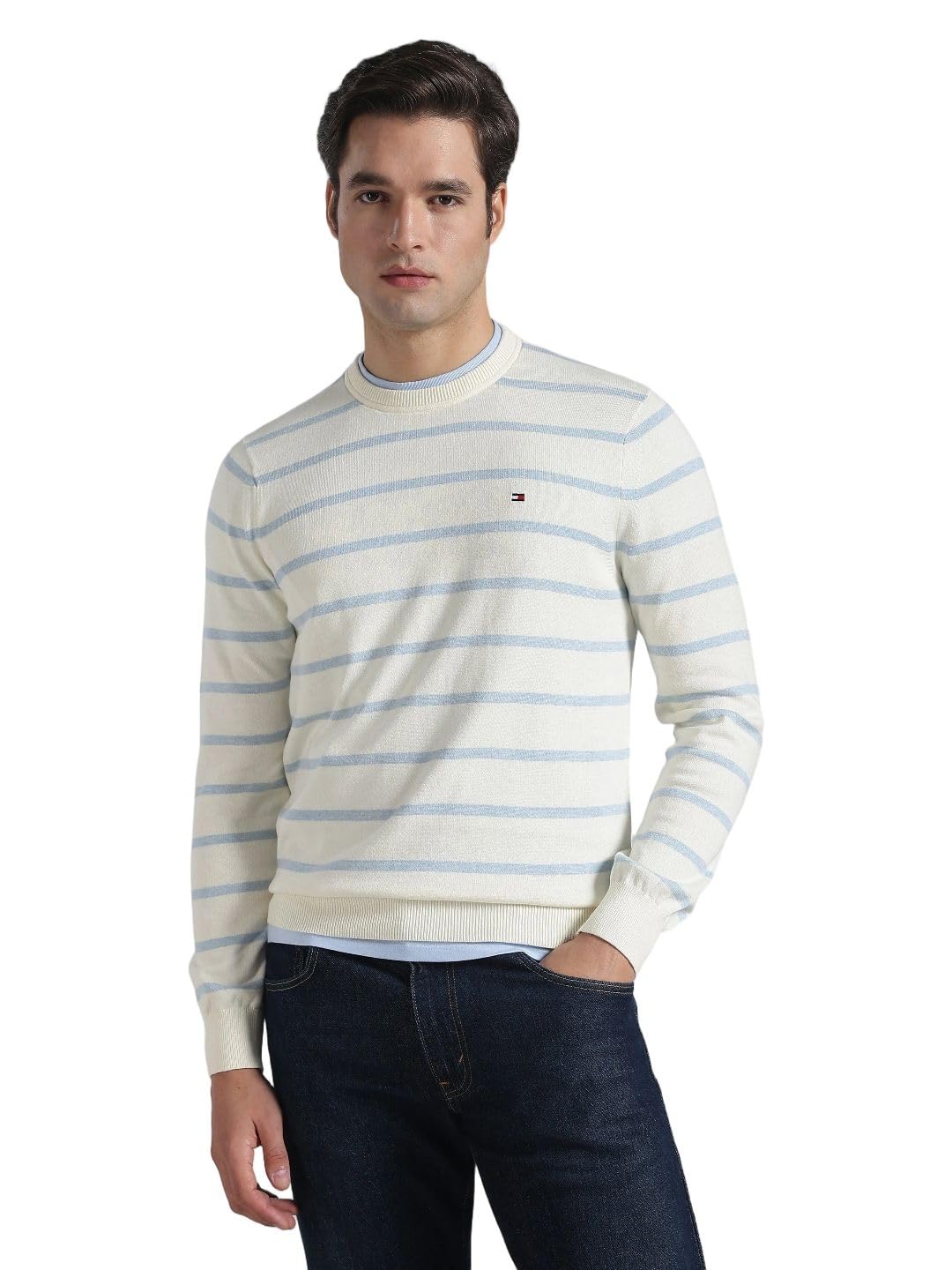 tommy hilfiger Striped Regular Fit Cotton Sweater-picture-43