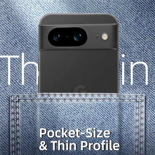 Image of X-level for Google Pixel 8 Case, Extra Slim 0.3 mm Thin Translucent Matte Finish Soft Phone Cover, Anti-Scratch Shockproof Case for Google Pixel 8, Translucent Black