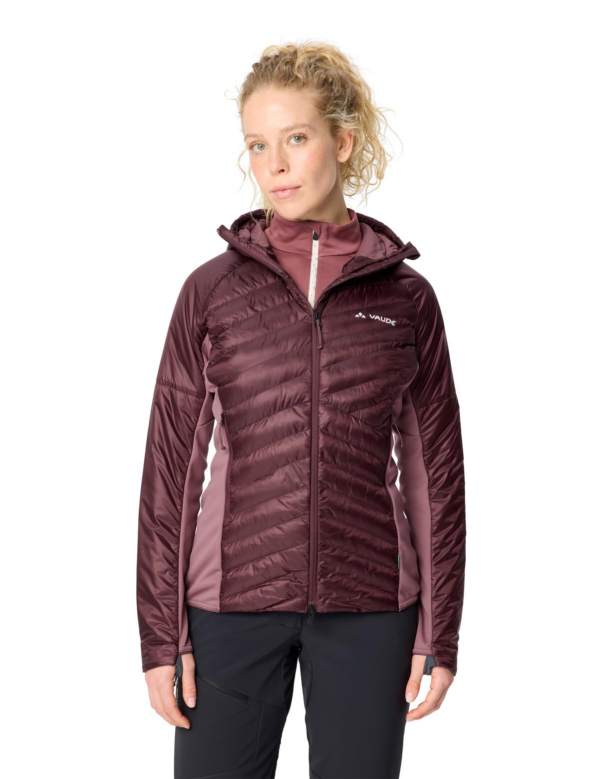 VAUDE Women's Sesvenna Pro Jacket III, lekka damska kurtka izolacyjna na wymagające wycieczki narciarskie i górskie, hybrydowa konstrukcja zapewnia optymalną wydajność cieplną