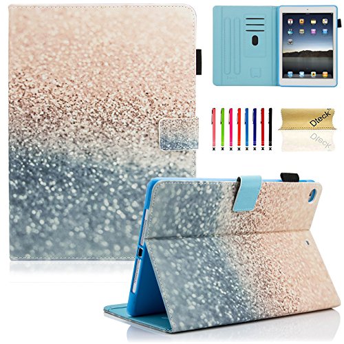 Dteck Case for iPad 9.7 inch 2018 2017 / iPad Air Case/iPad Air 2 Case, PU Leather Folio Smart Cover with Auto Sleep Wake Stand Wallet Case for Apple iPad 6th / 5th Gen,iPad Air 1/2, Beach Sand