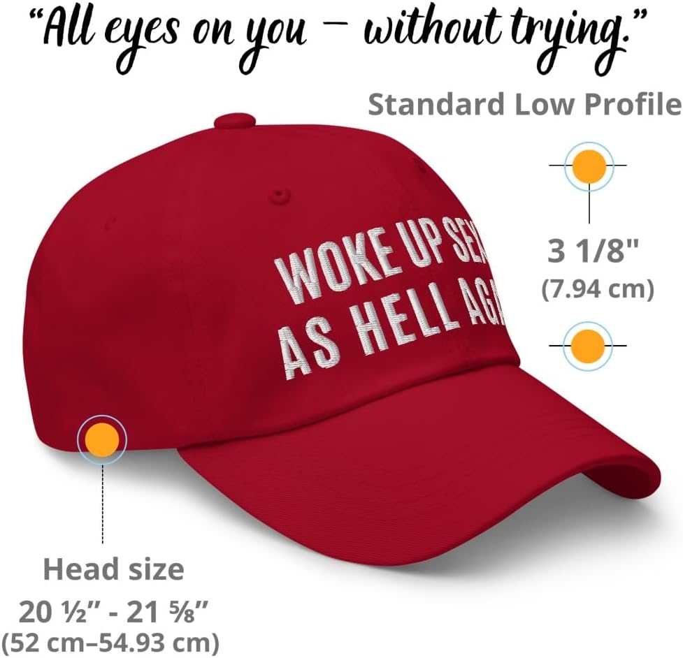 NX Woke Up Sexy As Hell Again Embroidered Dad Hat Curved Bill Low Crown Relaxed Fit Adjustable Cap Men Women