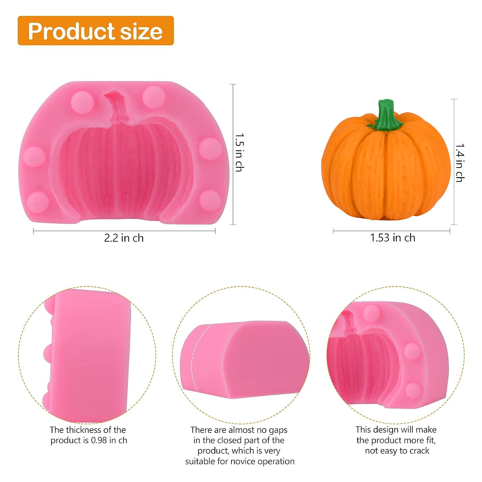 Moldes De Chocolate Molde De Silicona Chocolate Calabaza Color Marrón