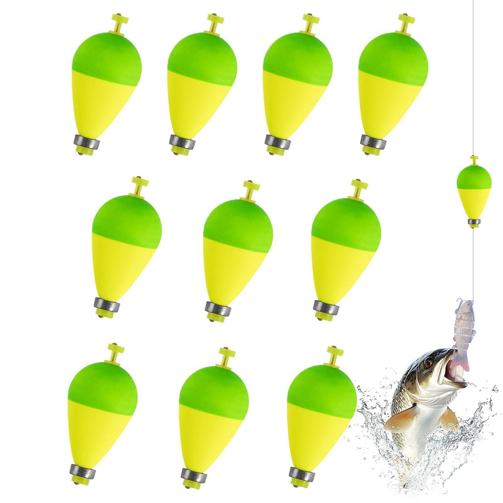 Flotteurs pour La Pêche | Lot de 10 Lièges Flottants Lestés - Bouchons À Silure | pour la Truite, Le Poisson-Chat, Le Bar, la Piscine, l'eau Douce, Le Bateau, Le Surf, Le lac, l'étang et Le ruisseau