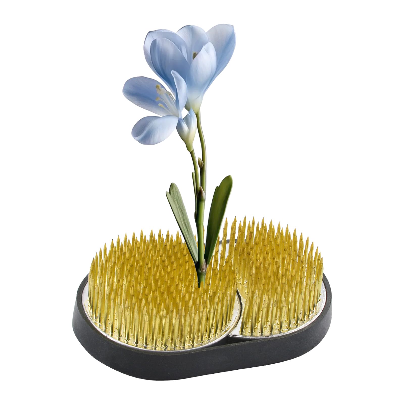 Rana de flores, 1 juego de soportes de flores, Sol y Luna en forma de Ikebana Kenzan Flower Arreglo Bases, Pin Floral Rana para Arreglo Floral Arte Decoración de la Oficina en el Hogar